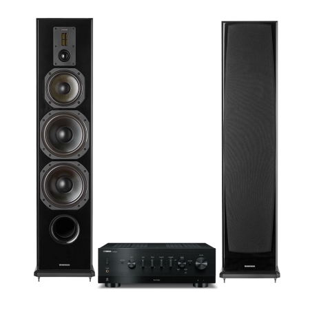 Yamaha R-N800A stereopakke med Dynavoice Definition DF-8II i sort i gruppen Pakkeløsninger / Pakker til hjemmet / Stereopakker hos BRL (SETRN800APKT6)