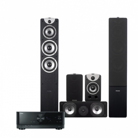 Yamaha RX-V4A & Dynavoice Magic F-7 EX 5.0 hjemmebiografpakke, sort i gruppen Pakkeløsninger / Pakker til hjemmet / Hjemmebiograf & Hjemmebiografpakker hos BRL (SETRXV4APKT14)