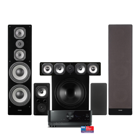 Yamaha RX-V6A & Dynavoice Challenger M-105 5.1 hjemmebiografpakke, sort