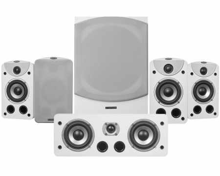 Dynavoice Magic S-4 EX Högtalarpaket 5.1 med Magic MW10, vit i gruppen Pakkeløsninger / Pakker til hjemmet / Højttalerpakker hos BRL (SETS4EXMW10W)