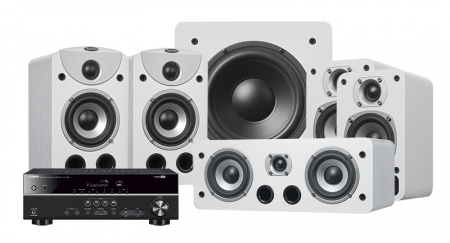 Dynavoice Magic S-4 EX v3 Vitt 5.1 Paket med Yamaha RX-V383 i gruppen Pakkeløsninger / Pakker til hjemmet / Hjemmebiograf & Hjemmebiografpakker hos BRL (SETS4EXPKT6)