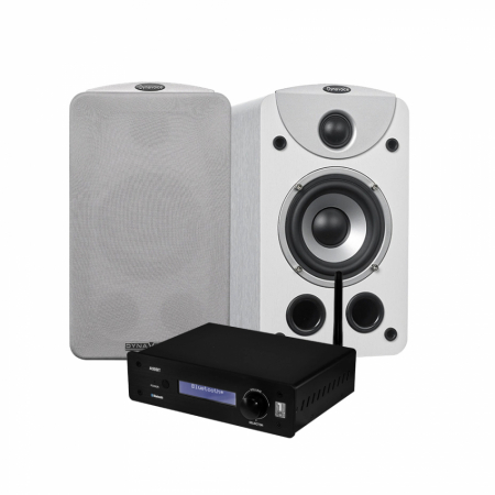 System One A50BT & Dynavoice Magic S-4 vit, stereopaket i gruppen Pakkeløsninger / Pakker til hjemmet / Stereopakker hos BRL Electronics (SETS4EXPKT9)