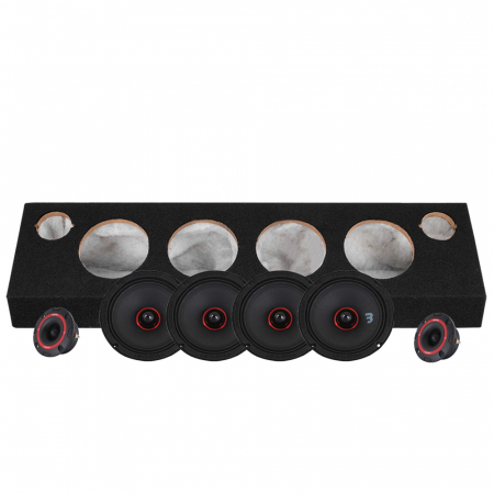 Bass Habit SPL Elite SE165M & SP25A i GAS PRO-raggarplanke i gruppen Bilstereo / Bilhøjttalere / SPL Box hos BRL Electronics (SETSE165MPKT3)