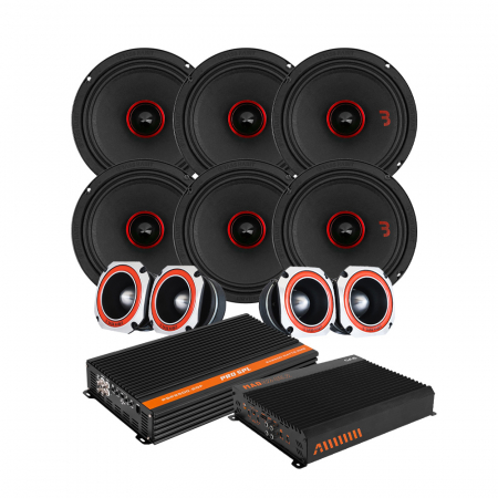 6-pack Bass Habit SE2200M med 4-pack SE45T SPL-paket med steg, large i gruppen Pakkeløsninger / Pakker til bilen / SPL Højttalerpakke hos BRL (SETSE2200MPKT3)