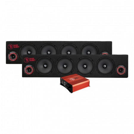 Bass Habit Play SPL84 & ELITE 225.4DF, raggarpakke i gruppen Pakkeløsninger / Pakker til bilen / SPL-pakke hos BRL Electronics (SETSPL84PKT10)