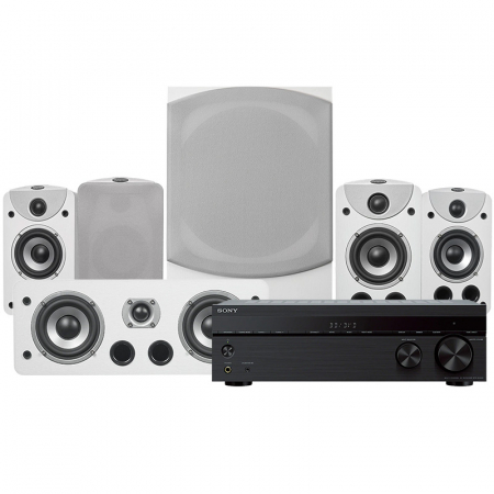 Sony STR-DH590 & Dynavoice Magic S-4 hemmabiopaket 5.1, vit i gruppen Pakkeløsninger / Pakker til hjemmet / Hjemmebiograf & Hjemmebiografpakker hos BRL (SETSTRDH590PKT2)