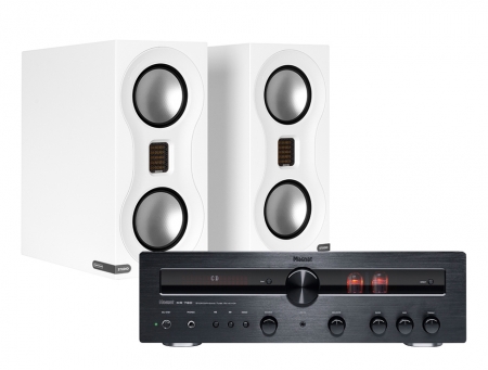 Magnat MR780 & Monitor Audio Studio vita, stereopaket i gruppen Pakkeløsninger / Pakker til hjemmet / Stereopakker hos BRL (SETSTUDIOPKT4)