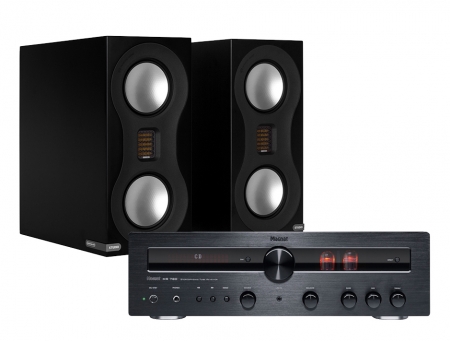 Magnat MR780 & Monitor Audio Studio svarta, stereopaket i gruppen Pakkeløsninger / Pakker til hjemmet / Stereopakker hos BRL (SETSTUDIOPKT5)