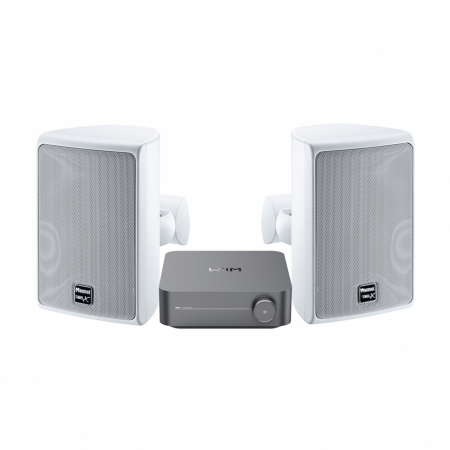 WiiM Amp & Magnat Symbol X 130 udendørshøjttalere, hvid i gruppen Pakkeløsninger / Pakker til hjemmet / Stereopakker hos BRL Electronics (SETSX130PKT1)