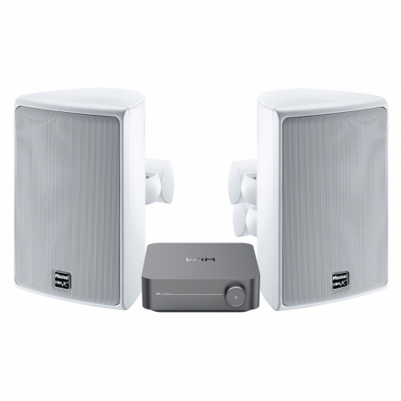 Wiim Amp & Magnat Symbox X-160 Utomhushögtalare Vita i gruppen Pakkeløsninger / Pakker til hjemmet / Stereopakker hos BRL Electronics (SETSX160PKT3)