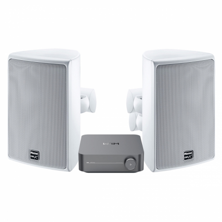 WiiM Amp & Magnat Symbox X-160 Udendørshøjttalere Hvide i gruppen Pakkeløsninger / Pakker til hjemmet / Stereopakker hos BRL Electronics (SETSX160PKT3)