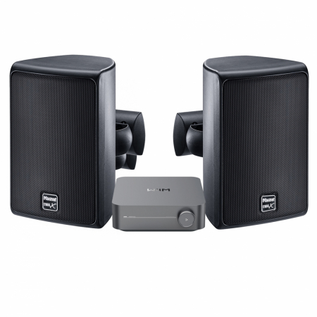WiiM Amp & Magnat Symbol X-160 Udendørshøjttalere Sorte i gruppen Pakkeløsninger / Pakker til hjemmet / Stereopakker hos BRL Electronics (SETSX160PKT4)