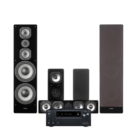 Onkyo TX-NR7100 med Dynavoice Challenger M-105 5.0 hjemmebiopakke, sort i gruppen Pakkeløsninger / Pakker til hjemmet / Hjemmebiograf & Hjemmebiografpakker hos BRL (SETTXNR7100PKT3)