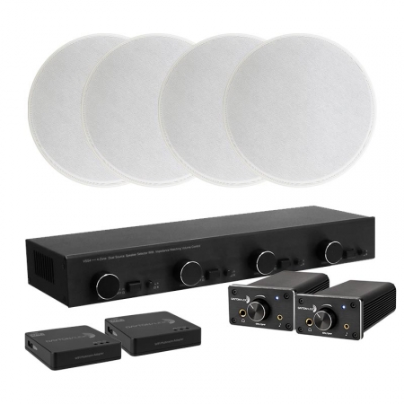 Dayton Audio DTA-120BT med 4st IC680, högtalarväxel och WiFi-adapter i gruppen Pakkeløsninger / Pakker til hjemmet / Multiroompakker hos BRL (SETVSS4DTA120PKT1)