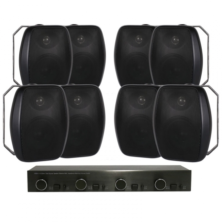 System One OD570 med System One VSS4 Högtalarväxel i gruppen Pakkeløsninger / Pakker til hjemmet / Multiroompakker hos BRL (SETVSS4PKT2)