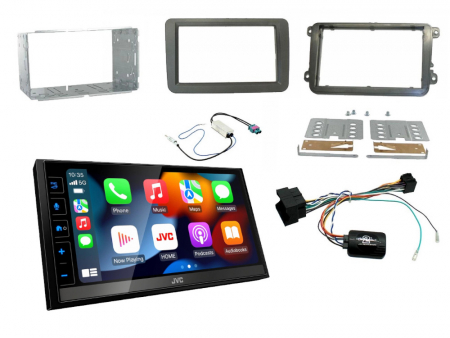 Installationskit VW 2-DIN (MIB-PQ) & JVC KW-M785DBW i gruppen Bilstereo / Hvad passer i min bil / Volkswagen / Transporter / Transporter T6 2015-2020 / Skift stereo Transporter T6 2015-2020 hos BRL Electronics (SETVWPKT34)