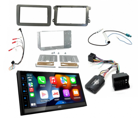 Installationssæt Volkswagen 2-DIN & JVC KW-M785DBW i gruppen Bilstereo / Hvad passer i min bil / Volkswagen / Transporter / Transporter T5.1 2010-2015 / Skift stereo Transporter T5.1 2010-2015 hos BRL (SETVWPKT4)