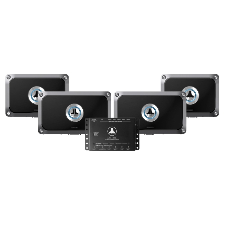 JL Audio DSP-forstærkerpakke, VX800/8i, VX600/2i, VX1000/1i & VX600/1i med hub i gruppen Nyheder hos BRL (SETVXIPKT5)