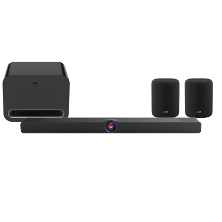 WiiM Bar surroundpakke med WiiM Sub Pro og Sound Lite, sort i gruppen Pakkeløsninger / Pakker til hjemmet / Hjemmebiograf & Hjemmebiografpakker hos BRL (SETWIIMBARPKT3)