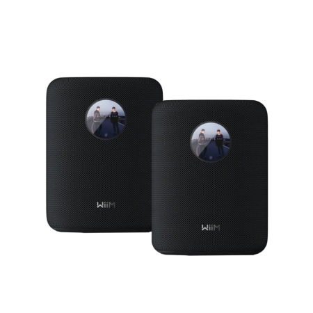 2-pak WiiM Sound smarte højttalere med skærm, sort i gruppen Nyheder hos BRL (SETWIIMSOUNDPKT3)