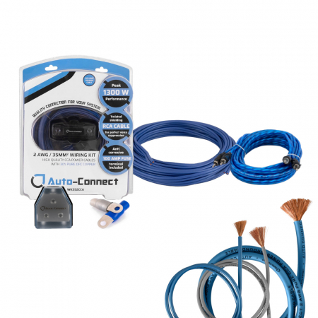Auto-Connect kabelkit för 2 slutsteg, 35mm² mono & 10mm² 2-kanal i gruppen Bilstereo / Kabler / Kabelsæt hos BRL Electronics (SETWK352PKT1)