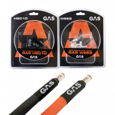 GAS 10-pak krympeflex med end/kabelhylser, 10mm²-kabel i gruppen Bilstereo / Tilbehør / Monteringstilbehør hos BRL (SETWSHSCPKT1)
