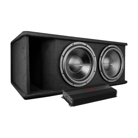 DS18 ZR212LD med Bass Habit RA3600W, 2x12 baspakke i gruppen Pakkeløsninger / Pakker til bilen / Baspakke hos BRL (SETZR212LDPKT4)
