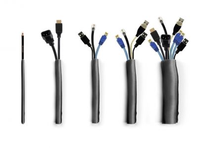 Självslutande kabelstrumpa Svart