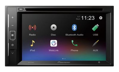 Pioneer AVH-A240BT, bilstereo med Bluetooth, DVD och 3 par lågnivå