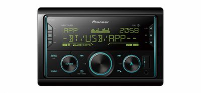 Pioneer MVH-S620BT, bilstereo med Bluetooth, kort chassi och 3 par lågnivå