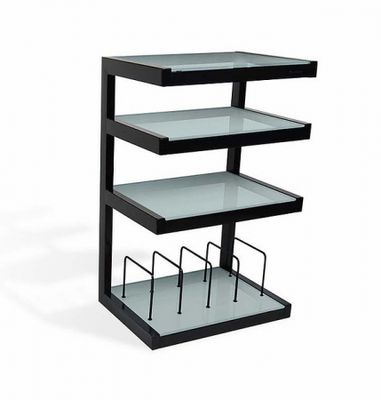 Norstone Esse Hifi Vinyl, mat sort med hvidfrostede hylder