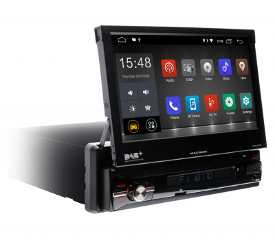 Macrom M-T6563DAB bilstereo med motoriseret skærm, Android 10 & mere