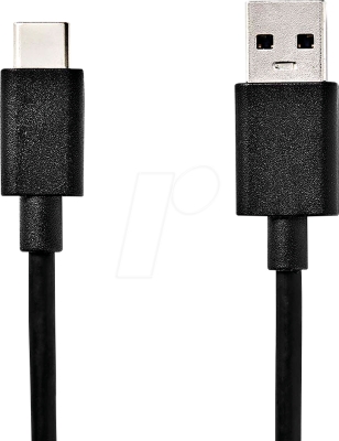 NEDIS CCGW61600BK10 USB-A til USB-C-kabel, sort, 1 meter
