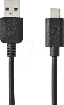 NEDIS CCGW61600BK20 USB-A til USB-C-kabel, sort, 2 meter