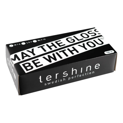 Tershine Nitrilhandsker, sorte 100-pak, medium 7-8