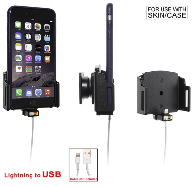 Brodit Holder til Kabeltilslutning, Apple iPhone 11/6 Plus/6S Plus/7 Plus/8 Plus/X/XR/Xs/Xs Max