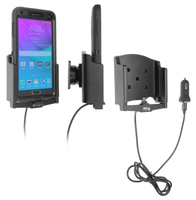 Brodit Aktiv holder med USB-kabel og cigaretadapter, Samsung Galaxy Note 4 