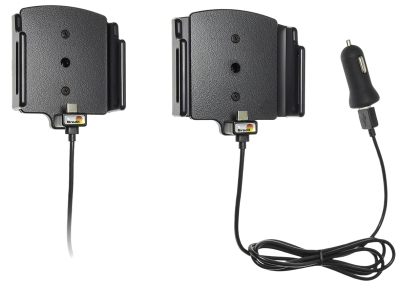 Brodit Aktiv holder med USB-kabel og cigaretadapter, Samsung Galaxy S24 Ultra SM-S928B/DS/S24+ SM-S926B/DS/S25 Ultra/S25+