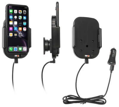 Brodit Qi trådløs aktiv mobilholder med billader, Apple iPhone 11