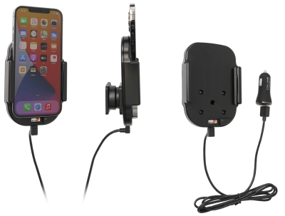 Brodit Qi trådløs aktiv mobilholder med billader, Apple iPhone 12 Pro Max