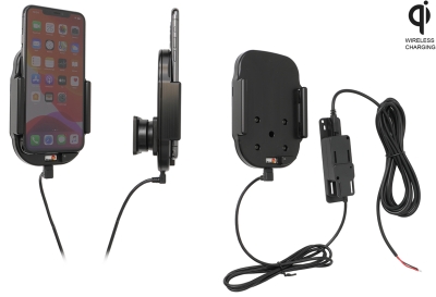 Brodit Qi trådløs aktiv holder til fast montering, Apple iPhone 11 Pro Max 