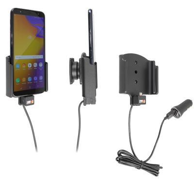 Brodit Aktiv holder med USB-kabel og cigaretadapter, Samsung Galaxy J4+ (SM-J415) 