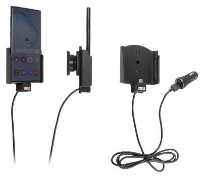 Brodit Aktiv holder med USB-kabel og cigaretadapter, Samsung Galaxy Note 10 SM-N970 