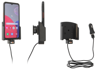 Brodit Aktiv holder med USB-kabel og cigaretadapter, Samsung Galaxy Xcover 6 Pro 