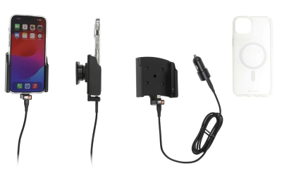 Brodit Mobilcover med Aktiv holder og billader, Apple iPhone 15 Plus 