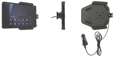 Brodit Aktiv holder med USB-kabel og cigaretadapter, Samsung Galaxy Tab A9 SM-X110/SM-X115 