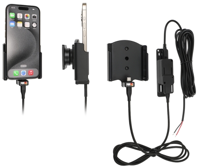 Brodit Aktiv holder til fast installation, Apple iPhone 15/15 Pro