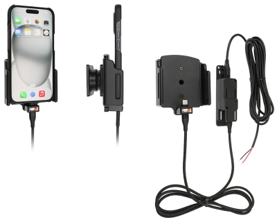 Brodit Aktiv holder til fast installation, Apple iPhone 15/15 Pro/16/16 Pro/16e