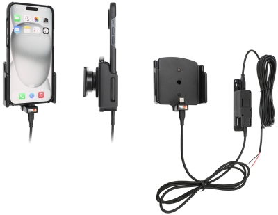 Brodit Aktiv holder til fast montering, Apple iPhone 15 Plus/15 Pro Max/16 Plus/16 Pro Max