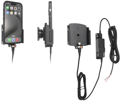 Brodit Aktiv holder til fast installation, Apple iPhone 15/15 Pro/16/16 Pro/16e